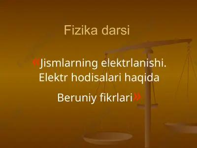 fizika darsi — PPTX
