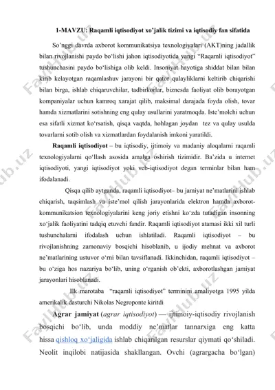 raqamli iqtisodiyot — DOC