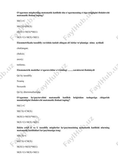 matematik ifodalar — DOCX