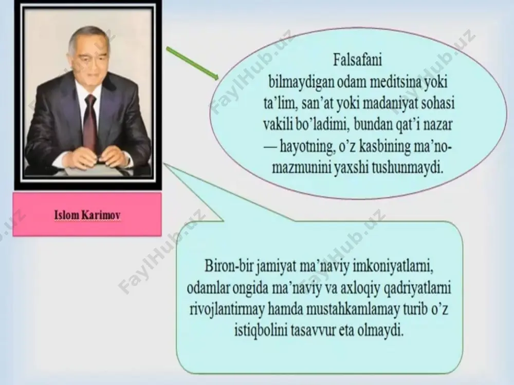ona fikr yuritish (nazariy fikrlash) mavzusi bo‘lgan. foydalanilgan adabiyotlar: “falsafa o’quv-uslubiy qo’llanma’’ davronov z primov a “falsafa o’quv qo’llanma” s bekjanov xo’jamuradov 2019 “falsafa” ahmedova 2012 e’tiboringiz uchun rahmat image1.jpeg image2.jpeg image3.jpeg image4.jpeg image5.jpeg image6.jpeg image7.jpeg image8.jpeg image9.jpeg image10.jpeg image11.jpeg image12.jpeg image13.jpeg image14.jpeg image15.jpeg /docprops/thumbnail.jpeg