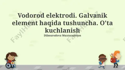 vodorod elektrodi — PPTX