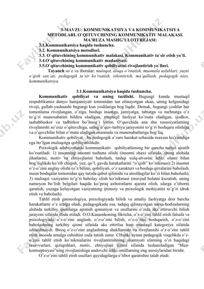 kommunikatsiya va kommunikatsiya metodlari — DOCX