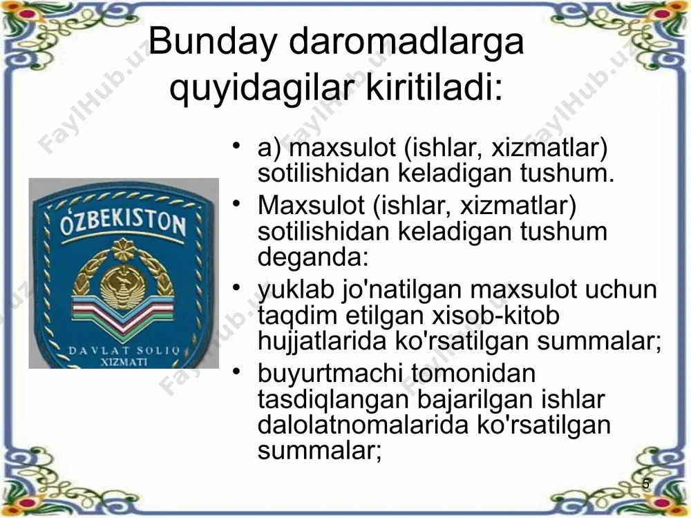yuridik shaxslardan olinadigan foyda solig`ining iqtisodiy mohiyati va ahamiyati - Page 5