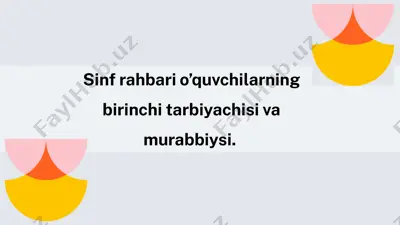 sinf rahbari — PPTX