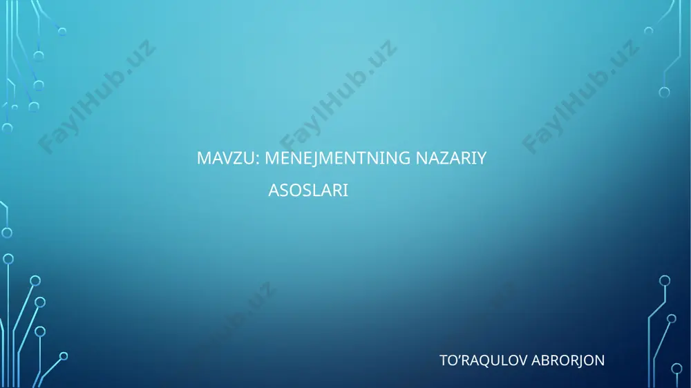 noatlantiruvchi o’rinbosari bo’lmaydi, chunki keyingi holda gap zamonaviy tashkilot vositasida va doirasida ijtimoiy-iqtisodiy jarayonlarni boshqarish haqida ketadi. bunda ishlab chiqarish yoki tijoratni sanoatlashtirilgan tashkil qilish asosida amalga oshirilgan xo’jalik yuritishning bozor turi menejmentning adekvat iqtisodiy asosi bo’ladi. etiboringiz uchun rahmat. image2.png /docprops/thumbnail.jpeg