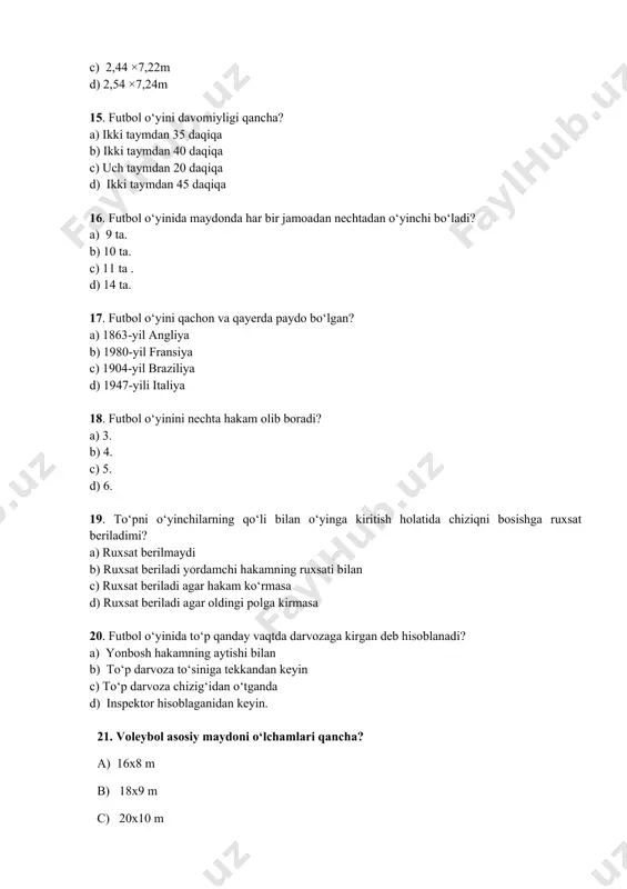 aniq va guminatar fanlar kafedrasi itisoslashtilign testlar javoblar mavjud emas - Page 3