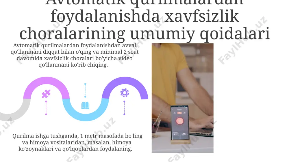 avtomatik qurilmalardan foydalanishda xavfsizlik chora tadbirlar - Page 5