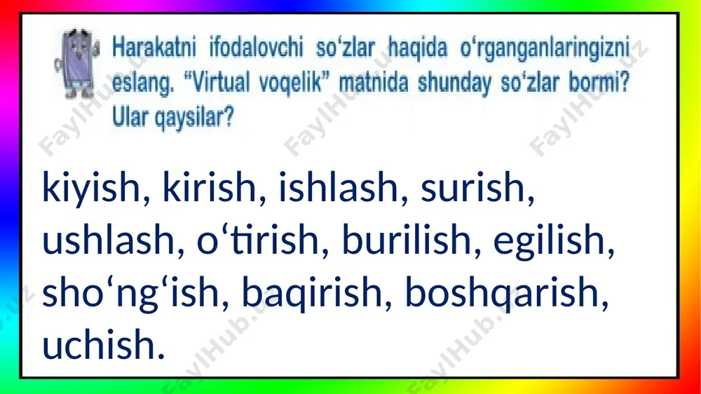 harakatni ifodalovchi so`zlar - Page 5