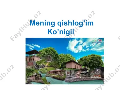 mening qishlog’im ko’nigil — PPTX