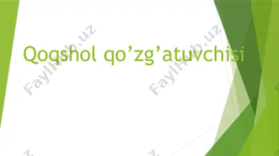 qoqsholqo’zg’atuvchisi — PPTX