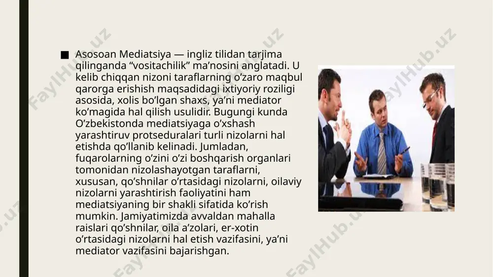 mediatsiya tamoyillarini amalga oshirish tartibi va muddati - Page 5