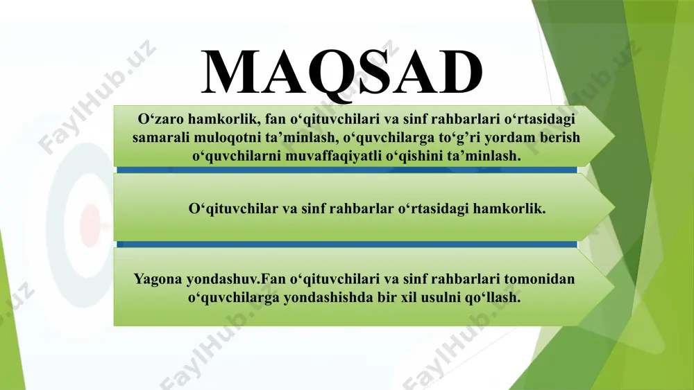 i rivojlantirish strategiyalari muhokama qilinmaydi. sinf rahbarlari o‘quvchilarni umumiy rivojlanishini nazorat qiladi. fan o‘qituvchilari esa oz predmeti bo‘yicha bilim beradi. ular birgalikda o‘quvchilarni strategik rivojlanishi bo’yich rejalar ishlab chiqadilar, muntazam ravishda yig‘ilishlar o‘tkazadi. sinf rahbari fan o‘qituvchilari har chorakda ushbu tizim induvidual yondoshuvlarni ta’minlaydi va o‘quvchilar o‘qishdagi muvaffaqiyatlarini oshiradi. sinf rahbarlari va fan o‘qituvchilari birgalikda ta’lim va tarbiya jarayonida o`quvchilarni kuzatib tahlil qilishmaydi. dars o‘tilgandan keyin barcha o‘qituvchilar yig‘ilib dars jarayonini tahlil qilishadi, o‘quvchilarni qiyinchiliklari haqida fikr almashadilar, sinf rahbarlari o‘quvchilarni psixologik qo‘llab-quvvatlash bo‘yicha tavsiya beradi. o‘tibido‘ mmibdo‘ sinf rahbari fan o‘qituvchilari har oyda dars jarayonini sifatini oshirishga yordam beradi va o‘quvchilarni induvidual ehtiyojlarini inobatga oladi. sinf rahbari va fan o‘qituvchilari o’quvchilarni akademik va qo‘llab - quvatlash bo‘yicha birgalikda ishlamasliklari. sinf rahbar o‘quvchilarning emotsional va psixologik ehtiyojlarini tushunish uchun fan o‘qituvchilari bilan maslahatlashadi. ular maxsus qo‘llab - quvvatlash dasturlarini ishlab chiqadi. psixolog sinf rahbar fan o‘qituvchilari doimiy o‘quvchialar o’zlarini xavfsiz …