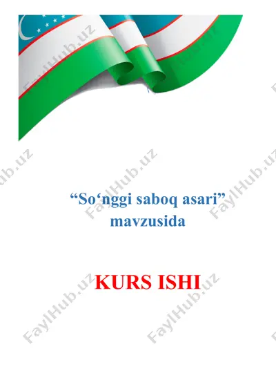 soʻnggi saboq asari — DOCX