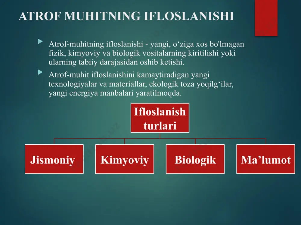 ekologiya va atrof – muhitni muho­fa­za qilish - Page 5