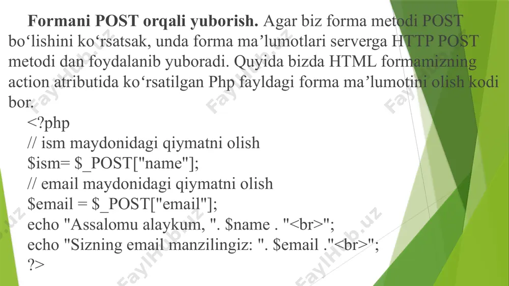 htmlda formalar bilan ishlash - Page 5