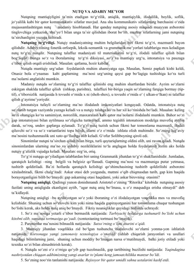 nutq va adabiy me'yor — DOCX
