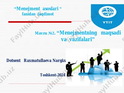 menejmentning maqsadi va vazifalari — PDF
