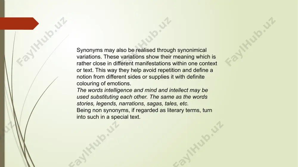 stylistic synonyms and their use in literary speech - Page 5