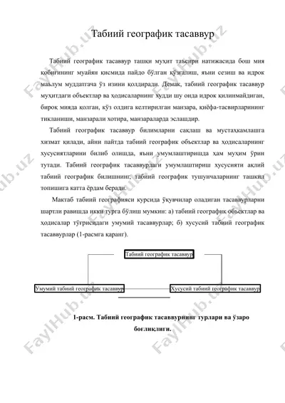 табиий географик тасаввур — DOC