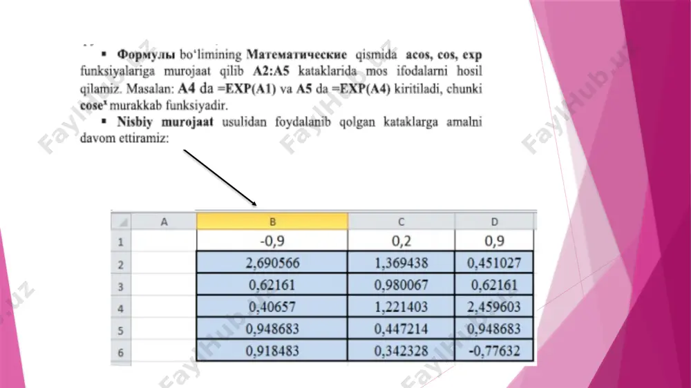 ms excel 2010 matematik funksiyalar - Page 3