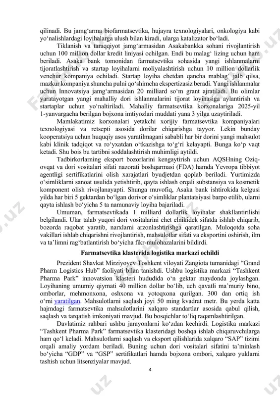 larning g‘oyalari va qobiliyatini loyihalarga aylantiradi. aholiga moliyaviy tartiblarni, mahsulot va xizmatlarini sotishni o‘rgatadi, loyihalarga hamrohlik qiladi. umuman, jahon iqtisodiyotidagi bugungi murakkab sharoitda moliya-bank tizimining barcha darajalarida moliyaviy intizom va shaxsiy mas’uliyatni kuchaytirish muhimligi ta’kidlandi. yig‘ilishda hokimlar va bank rahbarlari 2025-yilda 5 milliondan ziyod aholini daromadli qilish, 1,5 million odamni kambag‘allikdan chiqarish bo‘yicha hisob-kitoblarini aytdi. muloqotda hududlardagi ijobiy tajribalar, mutasaddilarning hisobotlari eshitildi. bo‘stonliqda keng miqyosli turizm markazi quriladi prezident shavkat mirziyoyev toshkent viloyati bo‘stonliq tumanida qurilishi mo‘ljallangan xalqaro turizm markazi taqdimoti bilan tanishdi. dunyo bilan aloqalar kengayib, infratuzilma rivojlangani sari mamlakatimizning turizm salohiyati ham oshmoqda. shunday jozibador maskanlardan biri, shubhasiz, bo‘stonliq tumani. chorvoq suv ombori va daryolari, qorli tog‘lari, xushmanzara daraxtzorlari bois u yerda yilning barcha faslida maroqli hordiq chiqarish mumkin. davlatimiz e’tibori bilan so‘nggi yillarda bo‘stonliqda ko‘plab yangi majmualar barpo etildi, amirsoy, “beldirsoy-chimyon-nanay” kurorti kabi loyihalar amalga oshirildi. xususan, so‘nggi besh yilda 2 trillion so‘mdan ziyod investitsiya kiritilib, 13 …