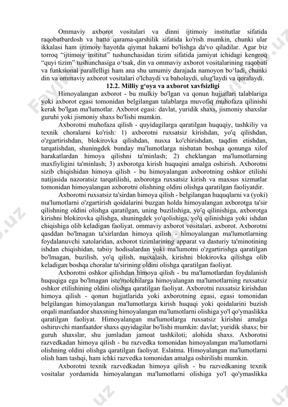 asofa" mavjud.[footnoteref:1] [1: современный философский словарь. – м., 2004. ] madaniyat o'zining chuqur qadriyatlari va munosabatlari bilan hali ham tadqiqot mavzusi sifatida tadqiqotchilarni qo'rqitmoqda ", deb yozgan edi devid landes o'n ikki yil oldin. kuzatishlarimizga ko'ra, ko'pgina jamiyatlarda madaniyatning asosi va o'zagini tashkil etuvchi va ko'p sonli odamlar uchun hanuzgacha ularning ongi va xulq-atvoriga ta'sir etuvchi muhim omil bo'lib qolayotgan din bilan ham xuddi shunday. din va ommaviy axborot vositalari o'rtasidagi munosabatlarning turli jihatlari bo'lgan umumiy ilmiy nutq ko'p hollarda diniy tusga ega bo'lgan, masalan, ksenofobiya va millatchilik kabi "moda" mavzulardan sezilarli darajada past. shu bilan birga, so'nggi paytlarda diniy omilni yanada muvozanatli va ob'ektiv hisobga olish va dinning vositachiligini o'rganishga qaratilgan ijobiy siljishlar tobora sezilarli bo'lib bormoqda. din kundalik hayotda tahdid qiladi, ilhomlantiradi, taskin beradi, g'azablantiradi, ishontiradi va o'z hayotini me'yorlarga muvofiqlashtirishni talab qiladi. bu tinchlikka erishish yo'li va urush e'lon qilish uchun sababdir, - ta'kidlaydi amerikalik sotsiolog kreyg …