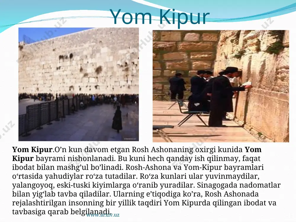 yahudiylik dinidagi bayramlar - Page 5