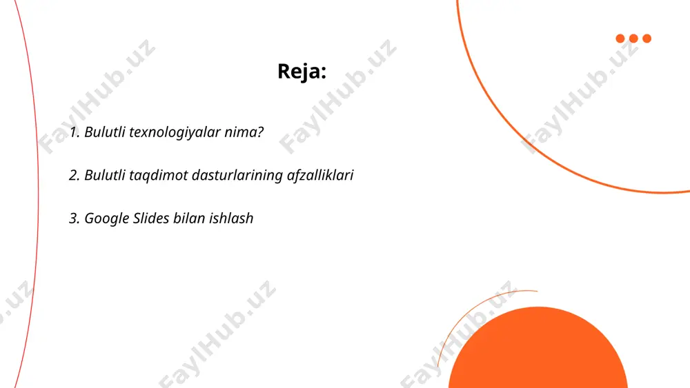 'pini tashkil qiladi. ... t.me/slaydai_bot google slides bilan ishlash uchun avvalo google hisobingizga kirishingiz kerak. google slides google drive orqali ulanadi va siz bepul slayd tayyorlashingiz mumkin. slaydlar powerpoint fayllarini (ppt) yuklab olish yoki saqlash imkonini beradi. bundan tashqari, google slides-da onlayn hamkorlik qilish osonlashgan: bir nechta foydalanuvchi bir vaqtda bir hujjat ustida ishlashi mumkin. taqdimotlaringizni pdf yoki jpeg formatida yuklab olish imkoniyati mavjud. har bir taqdimot 100 mb maksimal fayl o'lchamiga ega bo'lishi mumkin. google slides mobil ilovalari ios va android uchun ham mavjud. ... t.me/slaydai_bot 4. microsoft powerpoint online imkoniyatlari microsoft powerpoint online — bu bulutda ishlaydigan prezenstasiya tayyorlash vositasi bo‘lib, u internet orqali kirish imkonini beradi. u orqali hujjatlar yaratish, tahrirlash va boshqa foydalanuvchilar bilan ulashish mumkin. powerpoint online bepul versiyada cheklangan funksiyalar bilan taqdim etiladi, ammo u asosiy taqdimotlar uchun yetarli hisoblanadi. yana bir afzalligi, foydalanuvchilar real vaqt rejimida birgalikda ishlash imkoniyatiga ega bo‘ladilar. bu dastur …