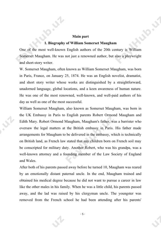demise of working-class woman liza kent. the well-read and contentious book served as the foundation for maugham's illustrious literary career. since liza of lambeth (1897), his debut book, sold out so quickly, maugham decided to devote his attention solely to writing. maugham, one of the highest-paid authors of the early to mid-20th century, produced plays, plays, memoirs, and novels. of human bondage (1915) and moon and sixpence are among his best-known works (1919). maugham helped in intelligence work and the ambulance corps during world war i. shortly before the bolshevik revolution, he was stationed in russia; afterwards, he said that if he had only been deployed there six months earlier, he could have been able to maintain the interim government in power. soon after the release of his first book, maugham embarked on a globe tour that took him to spain. he traveled to asia, africa, america, and russia. the …