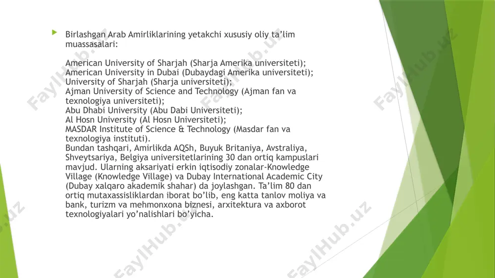 birlashgan arab amirliklarida oliy ta’lim - Page 5