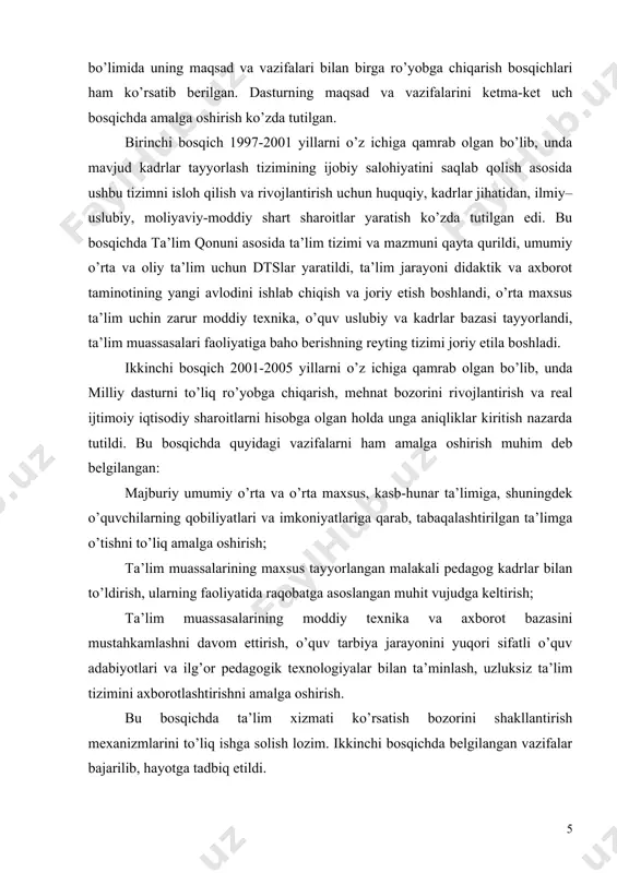 iyalash, ularga ta’lim-tarbiya berish tizimini sifat jihatdan yangi bosqichga ko’tarish chora-tadbirlari to’g’risida”gi 2018 yil 14 avgustdagi pq-3907 qarori. o’zbekiston respublikasi prezidentining “oliy ta’lim tizimini yanada rivojlantirish chora-tadbirlari to’g’risida”gi 2017 yil 21 apreldagi pq-2909-son qarori. o’zbekiston respublikasi prezidentining “kitob mahsulotlarini chop etish va tarqatish tizimini takomillashtirish, kitob mutolaasi va kitobxonlik madaniyatini oshirish hamda targ’ibot qilish bo’yicha komissiya tuzish to’g’risida”gi farmoyishi. prezidentimiz tomonidan ijtimoiy va ma’naviy-ma’rifiy sohalarga oid beshta muhim tashabbus ilgari surildi. ular quyidagilar: birinchi tashabbus – yoshlarning musiqa, rassomchilik, teatr va san’atning boshqa turlariga qiziqishni oshirish, o’z qobiliyatlarini namoyon qilishga ko’maklashish; ikkinchi tashabbus – yoshlarni jismoniy chiniqtirish, sport bilan shug’ullanishlari uchun zarur sharoitlar yaratish; uchinchi tashabbus – aholi va yoshlarning kompyuter texnologiyalari hamda internetdan foydalanish ko’nikmalarini oshirish; to’rtinchi tashabbus – yoshlar ma’naviyatini yuksaltirish, ular o’rtasida kitobxonlikni keng targ’ib qilish; beshinchi tashabbus – xotin-qizlarni ish bilan ta’minlash uchun qo’shimcha imkoniyatlar yaratish. kadrlar tayyorlash milliy modeli va uning tarkibiy qismlari kadrlar tayyorlash …