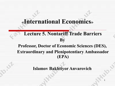 international economics — PPT