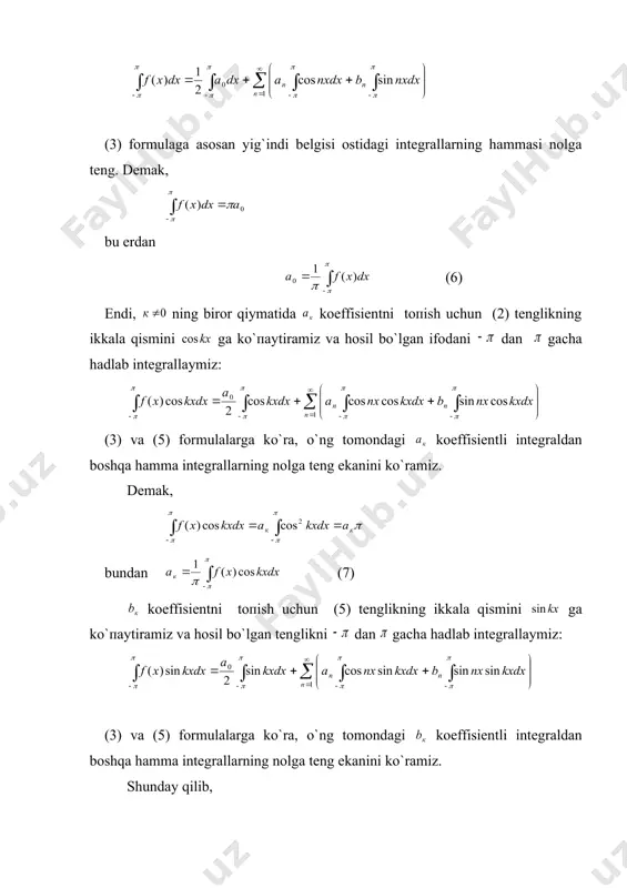 ( ) 2 x x f = [ ] l , 0 ( ) x f [ ] 0 , l - ( ) x f ( ) ( ) = ÷ ÷ ø ö ç ç è æ + + - = = ò 0 l 3 3 0 l 2 2 0 l 2 l 0 2 k l kx cos k l 2 l kx sin x k l 2 l kx cos x k l l 2 dx l kx sin x l 2 b p p p p p p p ( ) ( ) ( ) ( ) ( ) ( ) ÷ ÷ ø ö ç ç è æ - - + - = ÷ ÷ ø ö ç ç è æ - + - = + 1 1 k l 2 k l 1 l 2 1 k cos k l 2 …