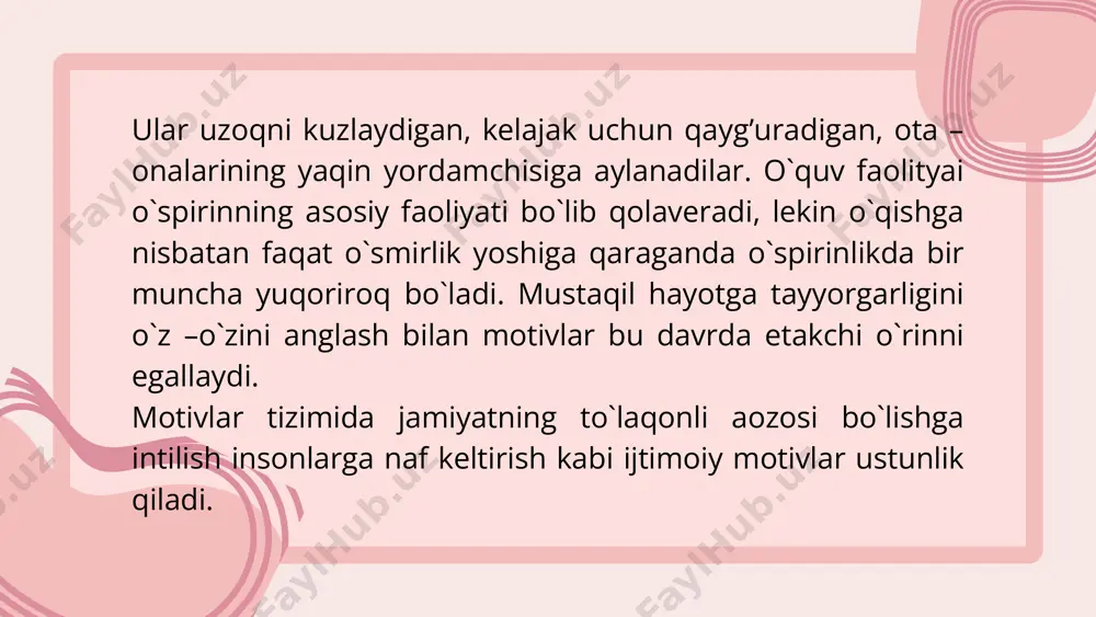 ilk o'spirinlik davrida intellektual va emotsional rivojlanish xususiyatlari - Page 5