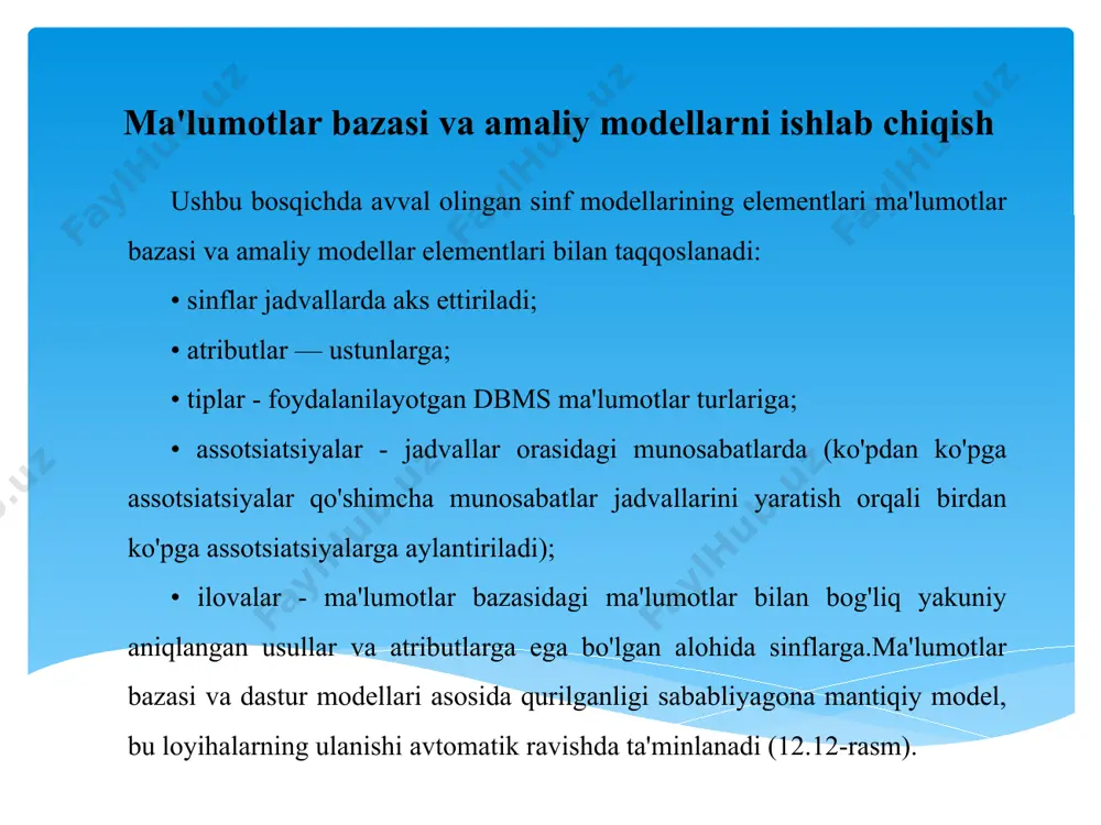 sql ma'lumotlar bazalari tuzilmagan ma'lumotlar uchun dinamik sxemadan foydalanadi, sql ma'lumotlar bazalarida esa oldindan belgilangan sxema mavjud.va: nosql ma'lumotlar bazalari gorizontal, sql ma'lumotlar bazalari esa vertikal ravishda o'lchaydi.variatsiyalar: nosql kalit va qiymatlar doʻkonlari, diagramma maʼlumotlar bazalari va h.k. kabi juda koʻp har xil turlarda keladi. lekin sql mohiyatan kichik oʻzgarishlarga ega boʻlgan bir turdir.eng yaxshi foydalanish: nosql ma'lumotlar mavjudligi bilan bog'liq muammolarni hal qilish uchun eng yaxshisidir va relyatsion ma'lumotlar bazasi acid (atomlik, izchillik, izolyatsiya va doimiylik) muammolarini hal qilish uchun to'g'ri variantdir.eng yaxshi xususiyatlar: sql o'zaro platformali, shuningdek xavfsiz va bepul. boshqa tomondan, nosql-dan foydalanish oson, yuqori unumdorlikka ega va haqiqatan ham moslashuvchan.model: sql rdbms uchun standart bo'lgan aciddan foydalanadi va base deb ataladigan ko'plab nosql tizimlarida qo'llaniladi - acid tizimning mustahkamligini ta'minlaydi, base esa yuqori mavjudligiga e'tibor beradi. image2.png image3.png image4.png image5.png /docprops/thumbnail.jpeg