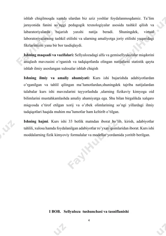 ab morfologik tuzilishga ega boʻlganligi uchun) murakkab ishlov berish usuli yogʻoch tarashalarini sulfitli yoki sulfatli qaynatish usuli qoʻllanadi. sulfitli qaynatish usuli yuqori sifatli qogʻoz va karton tayyorlashda, sulfatli qaynatish usuli esa buklamali (gofrirli) karton, qop qogʻozi tayyorlashda qoʻllanadi. sellyuloza oq rangli tolali material, zichligi 1,52—1,54 g/sm3 (20°da). kimyoviy tabiatiga koʻra, sellyuloza koʻp atomli spirtdir. makromolekula elementar zvenosida gidroksil guruhi boʻlganligidan s. ishqoriy metallar va asoslar bilan reaksiyaga kirishadi. s.ga konsentrlangan ishqor eritmasi taʼsir ettirilganda kimyoviy reaksiyalar bilan bir qatorda fizik-kimyoviy jarayonlar ham kechadi, yaʼni sellyuloza boʻkadi. sellyulozaning konsentrlangan naoh eritmasi bilan reaksiyaga kirishishidan toʻqimachilik sanoatida sunʼiy tolalar va oddiy sellyuloza efirlari i.ch.da foydalaniladi. yangi qimmatli texnik xossalarga ega boʻlgan sellyuloza materiallari olishda tikilgan sopolimerlar sintezining amaliy ahamiyati muhim. mas, polielektrolitlar (poliakril kislota, polimetil vinilpiridin) bilan tikilgan sellyuloza sopolimerlardan ion almashingan toʻqimalar, tolalar va plyonkalar sifatida foydalanish mumkin. sellyuloza makromolekulasining oddiy zvenosida gidroksil guruh borligi uchun ulardan oddiy va murakkab efirlar …