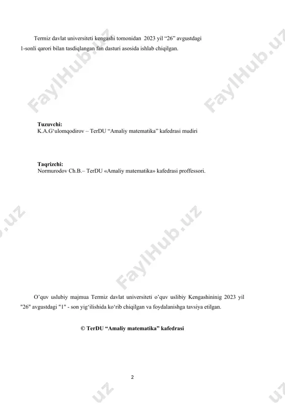 hqa turga keltirish. 61tipga keltirish 638-mavzu. shart operatorlari. 63shart operatorlari 699-mavzu. takrorlash operatorlari. 69takrorlash operatorlari 8010-maruza. massivlar. 80massivlar 84pog’onali (zinali) massivlar 86massivga murojaatni o’zlashtirish 87length xossasini qo’llash 90pog’onali massivlarda length xossasini qo’llash 90massivni oshkormas tiplashtirish 92foreach sikl operatori 9811-ma’ruza. satrlar. 98satrni tuzish 99satrli murojaat 103satrlar massivi 104o’zgarmas satrlar 105switch operatorida satrlarni qo’llash 10612-mavzu: metodlar 11213 – mavzu: metodning massivli parametrlari va params kalit so‘zi 11614-maruza: rekursiv va qayta yuklanuvchi metodlar. 11815-mavzu: qiymatlar turlari va havola turlar. 1-maruza: dasturlash tillari. reja: 1.dasturlash tillarining tarixi. 2.dasturlash tillarining darajalari. 3.zamonaviy dasturlash tillari va texnologiyalari. birinchi ehm lar uchun dasturlani dasturchilar mashina kodi tilida yozganlar. bu juda qiyin va uzoq vaqt talab etadigan jarayon edi. dastur tuzishni boshlash va ishlatib ko’rish orasida ancha vaqt o’tar edi. bunday muammolarni yеchish faqatgina dasturlash jarayonini rivojlantirish, optimizatsiya qilish orqaligina bajarilishi mumkin edi. dasturchilar mеhnatini iqtisod qiluvchi bunday “jixoz” o’rnini qism dasturlari egalladi. 1944 yil avgustida rеlеli “mark-i” …