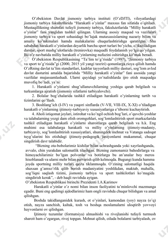 ko (1889) kabilarning xizmati kattadir. xx asr boshlarida arxeologik va tarix sohasidagi olimlar v.bartolьd, a.vinogradov, s.p.tolstov, a.shishkin hamda o’zbekiston arxeologi ya.g’ulomov kabilar harakatli o’yinlarga katta e’tibor berishgan. in recent years we have seen a great advancement in computer graphics imagery. xalqning haqiqiy vazifalari ta’lim jarayonidagi muammolarni bartaraf etuvchi vatanga fidoyi insonlar qilib tarbiyalashdir. virtual munosabatlar orqali insonlarni xulqini tarbiyalashda qiyinchiliklar bo'lishi mumkin. bu biz insonlar bir qator bir-biri bilan muloqotda bo'lgan vaziyatda, ayniqsa, muhimdir. biz so'nggi yillarda sohada katta taraqqiyot ko'rdik, va biz asta-sekin yana odamlar o'yinlarni virtual real vaqtda ilovalar, kiritilgan. ushbu maqolada, biz xususan, belgi, piyoda xarakat bilan band, multi-agent tutish modellashtirish haqida o'ylash va yo zarracha asoslangan yoki qoidalarda ishlatiladigan eng mashhur yondashuvlarning ko'p to'g'ri qo’llay olish uchun murakkab qoidalar talab etilgan. o'tgan bir necha yil davomida biz ham ba'zi ma'lumotlarning yuritmali usullarini adabiyotlarda ko'rdik..[footnoteref:1] [1: arjan egges, arno kamphuis, mark overmars “motion in games” first international …