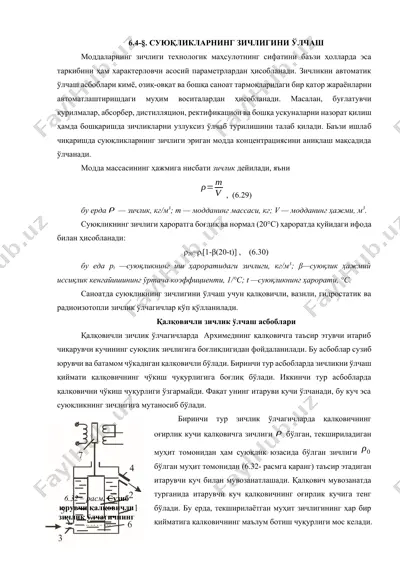moddalar zichligini o'lchash — DOCX