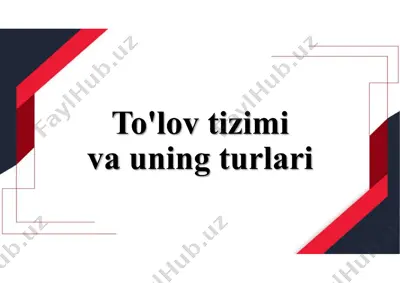 to'lov tizimi — PPTX
