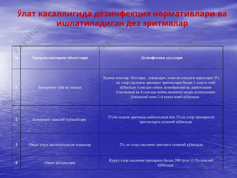 ўта хавфли инфекцияларда дезэритмаларни ишлатиш қоидалари - Page 5