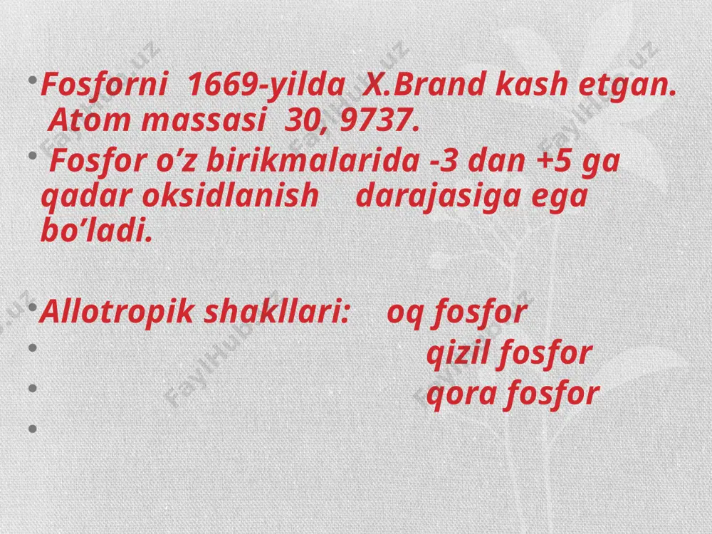 fosforli moddalar, ularning energiya almashinuvudagi ahamiyati - Page 3