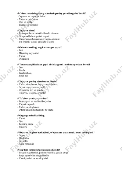 odam tanasining tuzilishi — DOCX