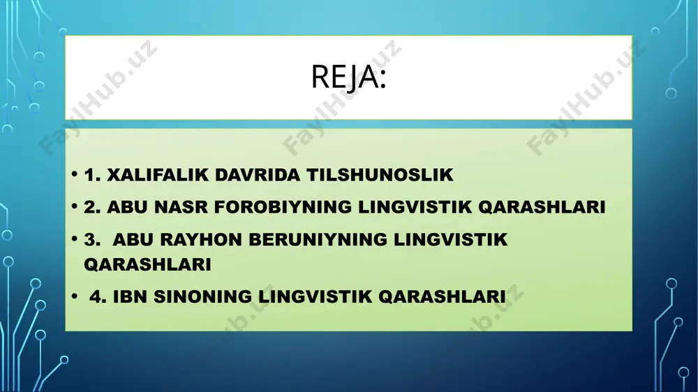 ohalarda qalam tebratgan va barchasida ajoyib asarlar yozgan qomusiy bilim egasi sanaladi. abu nasr forobiy hijriy 260 (melodiy 873) yilda aris daryosi sirdaryoga quyiladigan forob (o‘tror) qishlog‘ida tug‘ilgan. u dastlabki savodini forobda chiqargandan so‘ng shoshda o‘qishni davom ettirdi. so‘nra samarkand va buxoroda ta’lim oldi. o‘sha davrdagi barcha bilimdonlar arab xalifaligining markazi — bag‘dodga intilgan va u yerda katta obro‘-e’tibor topganlar. forobiy ham bag‘dodda o‘qishini davom ettirdi. umrining oxirgi yillarida halabda, so‘nra damashqda yashagan. shu yerda melodiy 930-yili vafot etgan. «falsafatu aristutalis» asari asarda hozirgi tilshunoslikning falsafiy masalalari ichida markaziy o‘rinni egallagan bilishning ikki bosqichi (hissiy va idrokiy), umumiylik-xususiylik, mohiyat-hodisa dialektikasi haqida qiziqarli ma’lumot beriladi. forobiyning fikricha, faqat insongina bilimga intiladi. inson o‘zini qurshab turgan olamni va o‘zini o‘zi bilish orqali eng yetuk mavjudotga aylanadi. bilish insonning mohiyati. bilishdan maqsad haqiqatga erishmokdir, —deydi muallimus-soniy. har qanday bilish, dastavval, o‘zini qurshab turgan olamdagi narsa va hodisalarni kuzatishdan boshlanadi. chunki tafakkur faoliyati bilan …