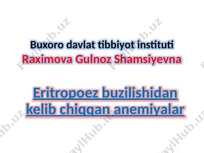 anemiyalar — PPT