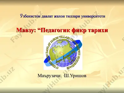 pedagogik fikr tarikhi — PPT