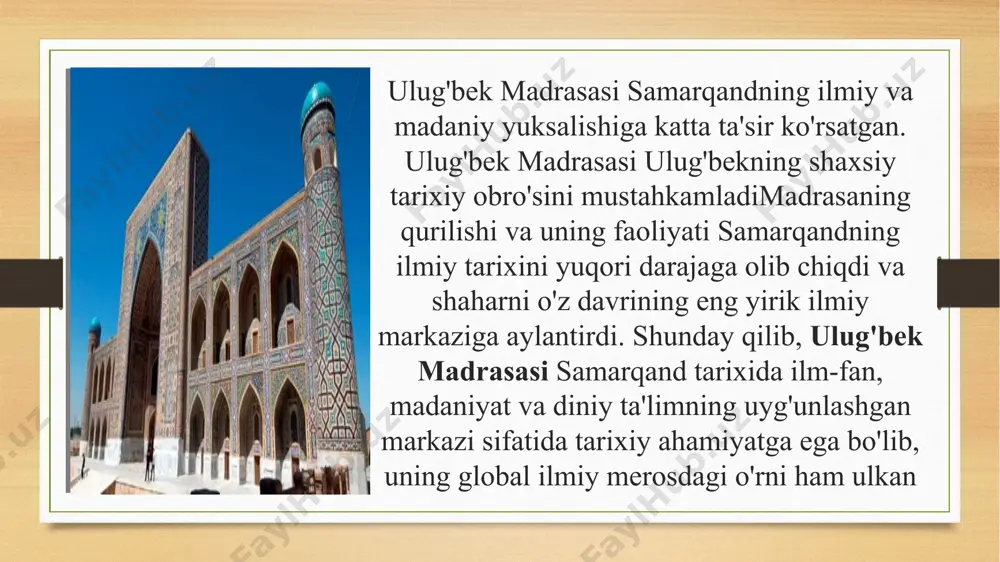 ulug’bek madrasasi - Page 4