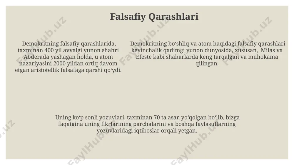 demakrit hayoti va ijodi - Page 5