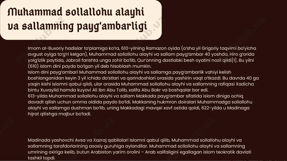 o‘ldi. ilm-fan, axloq va ijtimoiy tenglik ustuvor bo‘ldi. biroq, davr oxirida fitnalar (ichki nizo va siyosiy bo‘linishlar) kuchaydi. bugungi musulmonlar uchun bu davr: ideal boshqaruv modeli, ahlakiy va diniy ibrat manbai hisoblanadi. xulosa e’tiboringiz uchun raxmat