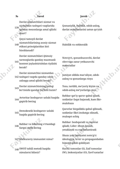 argos yoshlar yetakchisi suhbat savol javoblari 138-150 — DOCX
